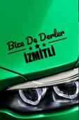 Kocaeli İzmit Siyah Araç Sticker  40x15 cm Bize De Derler  İzmitli Özel Tasarım Oto Sticker - 1