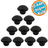 10 Adet Düğme Mobilya Mutfak Kulp Çekmece Dolap Kapak Kulpu Kulbu Mat Siyah Metal Kulp - 1