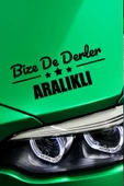 Iğdır Aralık Siyah Araç Sticker  40x15 cm Bize De Derler  Aralıklı Özel Tasarım Oto Sticker - 1