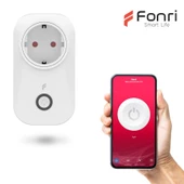 Fonri Akıllı Akım Korumalı Priz (16 Amper), Uzaktan Kontrol, WiFi, Anlık Enerji Tüketim Takip Tuya Destekli, 2 Yıl Garantili - 1