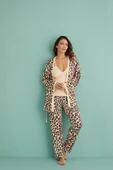 Gd Goldoremi 14401-6 Kadın Termal İp Askılı Sabahlıklı 3'lü Pijama Takım - 1
