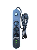 SHOWMAX 4628 3 LÜ 2 MT 2 USB 1 TYPE C GİRİŞLİ TERMAL AKIM KORUMALI GRUP PRİZ - 1