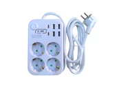 SHOWMAX 4629 4 LÜ 2 MT 4 USB 2 TYPE C GİRİŞLİ TERMAL AKIM KORUMALI GRUP PRİZ - 1