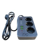 SHOWMAX 4626 3 LÜ 2 MT 2 USB 1 TYPE C GİRİŞLİ TERMAL AKIM KORUMALI GRUP PRİZ - 2