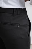 Perpant Slimfit Beli Lastikli Ve İplikli Kışlık Kumaş Likralı Jogger Pantolon - 12