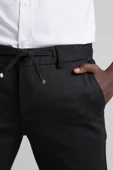 Perpant Slimfit Beli Lastikli Ve İplikli Kışlık Kumaş Likralı Jogger Pantolon - 11