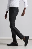 Perpant Slimfit Bitik Kareli Beli Lastikli Ve İplikli Kışlık Kumaş Jogger Pantolon - 7