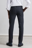Perpant Slimfit Bitik Kareli Beli Lastikli Ve İplikli Kışlık Kumaş Jogger Pantolon - 5