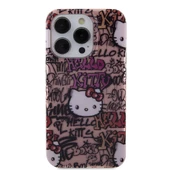 Apple iPhone 15 Pro Max Kılıf Hello Kitty Orjinal Lisanslı İkonik Logolu Etiket Graffiti Kapak - 12