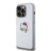 Apple iPhone 15 Pro Kılıf Hello Kitty Orjinal Lisanslı Magsafe Şarj Özellikli Baskı Logolu Uyuyan Kitty Deri Kapak - 11