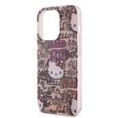 Apple iPhone 15 Pro Kılıf Hello Kitty Orjinal Lisanslı İkonik Logolu Etiket Graffiti Kapak - 8