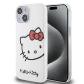 Apple iPhone 15 Kılıf Hello Kitty Orjinal Lisanslı Yazı ve İkonik Logolu Kitty Head Kapak thumbnail 3