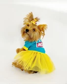 BLUE Love Mom Tütülü Köpek Elbisesi, Kıyafeti Tutu - 1