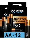 Duracell Optimum Aa Alkalin Pil, 1,5 V Lr6 MN1500, 12 Adet Paket - 1