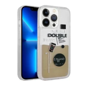 Apple iPhone 14 Pro Max Kılıf Desenli Sıvılı  Drink Silikon Kapak - 1