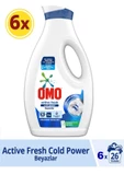 Omo Sıvı Çamaşır Deterjanı Active Fresh Cold Power Beyazlar 1690 ml X 6 - 1