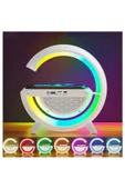Bluetooth Hoparlör Taşınabilir Kablosuz Hızlı Şarj İstasyonu Standı Rgb Led Renkli Ses Bombası 15W - 2