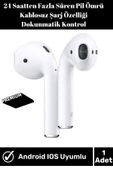 IPhone11 PROMAX Uyumlu 2.nesil A Kalite Beyaz Bluetooth Kablosuz Kulaklık - 1