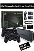 Gaming Atari 2.4g Uyumlu Kablosuz Çift Kol Atari Retro 3500 Oyun Game Stick - 1