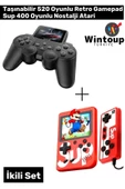 S10 Gamepad Retro Oyun Konsolu 520 Klasik Oyun Yüklü Tv'ye Bağlanabilir Mini Atari Set - 1