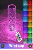 Kristal Elmas Dokunmatik Usb Şarjlı Rgb Kumandalı Masa Lambası 16 Renk - 2