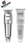 Özel Üretim Ultra İnce T Bıçak Mini Tasarım Şarjlı Gümüş Profesyonel Saç Sakal Tıraş Makinesi - 2