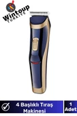 Özel Seri Kablosuz Şarjlı 4 Başlıklı Saç Sakal Vücut Tıraş Makinesi Erkek Bakım - 1
