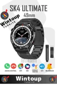 Samsung Uyumlu Watch Classic Sk4 Ultimate 49mm 1.45' Tam Ekran Gps/nfc/sesli Asistan Akıllı Saat thumbnail 1