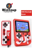 Çift Kol 400 Nostalji Oyunlu Mini Atari Gameboy gamebox Oyun Konsolu - 1