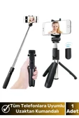 Kumandalı Kontrol Selfi Çubuğu Tripot - 1