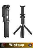 Tüm Telefonlarla Uyumlu Ayarlanabilir Kumandalı 2'si 1 Arada Tasarım Tripod Selfie Çubuğu - 3