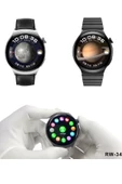 Android IOS Uyumlu 3 Kordonlu AMOLED Ekran Kadın Erkek Akıllı Saat Smart Watch - 3