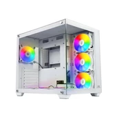 POWERBOOST PB-SS02W SEA WIEW 7-RGB FANLI GAMING MID-TOWER PC KASASI BEYAZ - 1