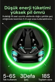 Android IOS Uyumlu Gürültü Önleyici &Yüksek Sesli Işıklı Bluetooth Oyuncu Kulaklığı - 3
