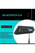 Motosiklet Mikrofonu Uyumlu Bluetooth 5.0 Kulaklık Bluetooth Interkom Kask Kulaklığı - 3