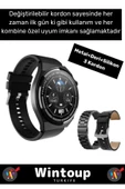 Poco&Oppo&Honor Uyumlu 3 Kordonlu Akıllı Saat Sesli Yanıt Bildirim Smart Watch thumbnail 1