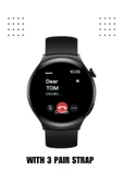 Tüm Telefon Modelleriyle Uyumlu 3 Kordonlu Android IOS Akıllı Saat AMOLED Ekran Smart Watch thumbnail 1