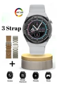 Akıllı Saat 3 Kordon Hediyeli 1.45 Yüksek Çözünürlüklü Ekran Smart Watch - 1
