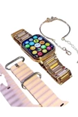 Smart Watch 3 Strap+1Bracelet Gift 41 Mm Amoled Screen For Women thumbnail 2