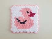 Banyo Bebek el örme lifi Yün Çirkin Ördek Desenli-PEMBE - 1