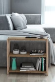 Simge Atlantik Çam Ahşap 3 Katlı Çiçeklik, Saksılık, Çiçek Standı, Dekoratif Raf / Çok Amaçlı Kullanım - 4