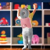 BabyJem Bebek Melek Kanadı Koruma Yastığı 527 Pembe Kadife - 2