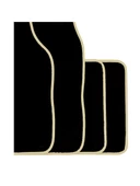 OTO MOTTO Universal Oto Halı Paspas Kaymaz Tabanlı Araba Paspası (Bej Kenarlı) 5 Parça - 4