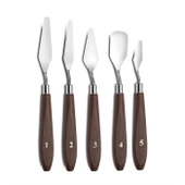 Metal Spatula Seti 5 Li Çelik Fırça - 1