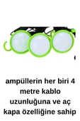 Güneş Enerjili Solar Şarjlı Çadır Kamp Aydınlatma Fener Seti çok foksiyonlu - 4