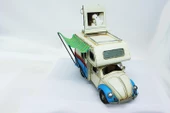 Dekoratif Metal Karavan Çerçeveli ,Kumbaralı Tenteli Biblo - 3