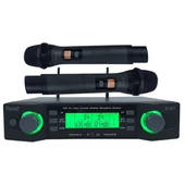 Roof R-203 2 El 2 Kanal UHF Kablosuz Telsiz Mikrofon Okul Cami Konferans Salonları İçin Kablosuz El Mikrofonu - 1