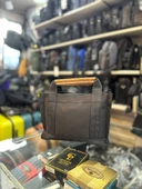 TRG POLO SİYAH KETEN KUMAŞ KADIN EL OMUZ ÇANTASI - 3
