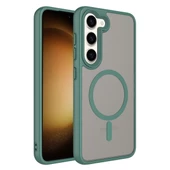 Galaxy S23 Kılıf Mat Arka Yüzey Wireless Şarj Özellikli Flet Magsafe Kılıf - 6