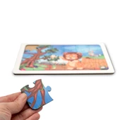 Montessori Sevimli Aslan 24 Parça Ahşap Puzzle, Yapboz Seti / Eğitici, Öğretici ve Güvenli Çocuk Oyuncağı - 2